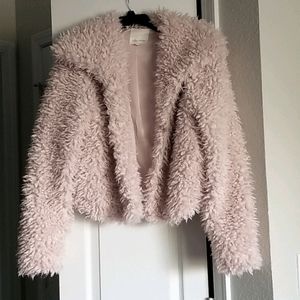 Sherpa jacket/coat Ella Moss light pink